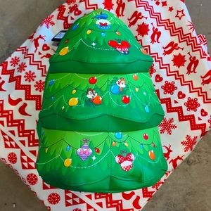 Loungefly Disney Chip And Dale Christmas Tree Backpack New